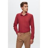 Twn Erkek Gömlek Slim Fit Bordo Renk