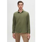 Twn Erkek Gömlek Slim Fit Haki Renk