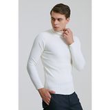 Twn Slim Fit Ekru Rib Örgü Kazak
