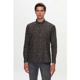 Twn Slim Fit Haki Baskılı Gömlek 3EC0221212591