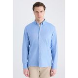Twn Slim Fit Saks Mavi Armürlü Gömlek 5EF02EE04259M