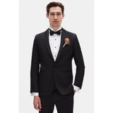 Twn Slim Fit Siyah Armürlü Smokin Takim Elbise 4ESS5VT01526M - 6 Drop - 50