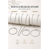 TWOGAN 6'lı Paslanmaz Çelik Erkek Kolye ve Bileklik Seti 3 Kolye Ve 3 Bileklik Ayarlanabilir, Şık, Modern, İnce ve Orta Kalınlık