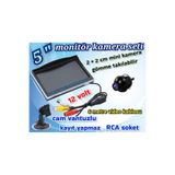 Twogo 1 ADET 19 MM. MİNİ KAMERA VE 5 İNÇ MONİTÖR KAYIT YAPMAZ 12 VOLT