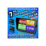 Twogo 2 ADET 1080P AHD 180 DERECE BALIK GÖZÜ KAMERA 7 İNÇ 256 GB DESTEKLİ HYBRİD DVR MONİTÖR 12 VOLT