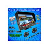 Twogo 2 ADET 150 DERECE GENİŞ AÇI ULTRA MİNİ AHD METAL KASA KAMERA 7 İNÇ DVR MONİTÖR 12 VOLT 256 GB