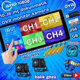 Twogo 2 ADET AHD 180 DERECE BALIK GÖZÜ KAMERA DVR DOKUNMATİK EKRAN VİDEO MÜZİK 12 VOLT