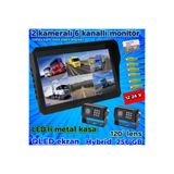 Twogo 2 TANE METAL KASA IR KAMERA 6 KANALLI 10'' DVR MONİTÖR SETİ 12-24 V 256 GB