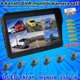Twogo 6 KANALLI 10'' HYBRİD DVR MONİTÖR VE 6 ADET KELEBEK KAMERA SETİ 12 V 256 GB
