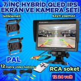 Twogo 7 İNÇ IPS QLED MONİTÖR VE 2 ADET METAL KASA KAMERA 12 24 VOLT