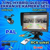 Twogo 7'' QLED IPS MONİTÖR VE 1 ADET BEYAZ LEDLİ KELEBEK KAMERA 12 V