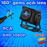 Twogo AHD 1080P 180 DERECE GENİŞ AÇILI BALIK GÖZÜ LENS METAL KASA ÖN YAN ARKA KULLANIMLI KAMERA