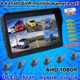 Twogo AHD 1080p 6 KANALLI 10'' HYBRİD DVR MONİTÖR VE 6 ADET AHD 1080p KELEBEK KAMERA SETİ 12 V 256 GB