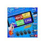 Twogo BALIK GÖZÜ 4 ADET AHD 720P 170'' KAMERA VE DOKUNMATİK 10.36'' VİDEO MÜZİK DVR EKRAN 12 V 256 GB