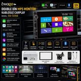 Twogo I3356 7 Inç Double Teyp Mp5 Multimedya Kablosuz Carplay Kablosuz + Android Auto