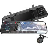 Twogo RV900-F /GO900-F Dikiz Ayna Geri Görüş Kamerası Yol Kayıt Kamerası 2 Kanal Kayıt 64GB Sd Kart Destekli - Siyah