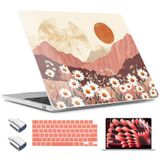 TWOLSKOO M3 M2 MacBook Air 15 inç Kılıf 2024 2023 A3114 A2941 Dokunmatik Kimlik ile, MacBook Air 15,3 inç, Dağlar ve Papatyalar için Ekran Koruyucu ve Klavye Kapaklı Plastik Sert Kabuk Kapak