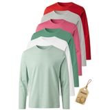 TWOO KİDS Kız Çocuk Body - 6'lı Set Basic Mevsimlik Suprem Uzun Kollu Tişört Badi - SET 3