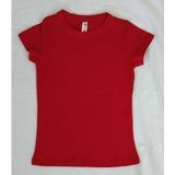TWOO KİDS Kız Çocuk Kısa Kollu Düz Body 9-12 Yaş Ekru (Kırmızı)