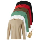 TWOO KİDS Kız Erkek Çocuk Body - 6'lı Set Basic Mevsimlik Suprem Pamuklu Uzun Kollu Tişört Badi - SET 4