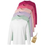 TWOO KİDS Uzun Kol Body İçlik - 6'lı Set Renkli Basic Mevsimlik Kız Erkek Çocuk Uzun Kollu Tişört Badi - SET 1