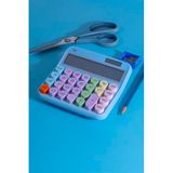 TWOTECH Hesap Makinesi Geniş Ve Renkli Tasarım (Güneş Enerjili) - BL21255 (Mavi)