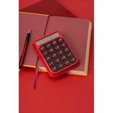 TWOTECH Renkli Ve Işık Enerjili Hesap Makinesi - Kırmızı Bl2122