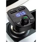 Twotwo Bluetooth Fm Transmitter Araç Kiti X8 | 15W Hızlı Şarj, Oto Çakmaklık, Müzik ve Radyo - Siyah