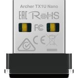 TX1U; AX300 Mbps, Tasarım, Tak ve Çalıştır, Linux ve Windows(11/10/7) Destekli, Wi-Fi 6 USB Adaptör