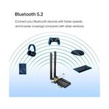 TX50E, AX3000 Mbps Wi-Fi 6 Bluetooth 5.0 Pcıe Ağ Kartı, Iki Anten, 1024-QAM,OFDMA ve 160 Mhz Bant Genişliği, Ultra Düşük Gecikme, Intel Wi-Fi 6 Yonga Seti, Windows 10/11'i Destekler