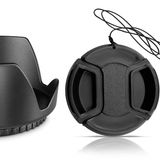 T&Y FOTO Tianya - Yaprak Parasoley Flower Hood + Bağcıklı Lens Kapağı Kapak (62mm)