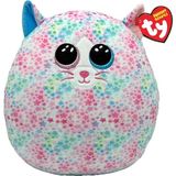 Ty Squishy Beanies - Emma Çok Renkli Yıldız Kedi Yumuşak Peluş Yastık, Glitter Gözlüklü Peluş Yastık, Gençler ve Yaşlılar için Hediye Fikri, Hepsi Toplanacak - 22 cm - T39264