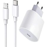 TY Tech iPhone 11 / 12 / 13 / 14 Pro Max Mini Uyumlu 20W Adaptör Kablo Usb-C Pd Hızlı Şarj Aleti - Beyaz