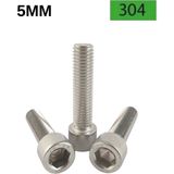 TYA M5 Paslanmaz Krom Imbus Civata Dın 912 A2 Aısı 304 – 25’li Set - 5×12 – 25’li