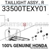 Tyc Honda Civic Fc5 Arka Stop Ledlı Sağ 2016- (Oem No: 33500Texy01)