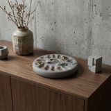 Tycho Minimal Gri Dekoratif Yüzük Tabağı | Modern Dekoratif Kase | Masa Üstü Aksesuar