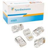 Tyco Amp RJ45 Konnektör 8P8C Modular Plug 100 Lük Paket