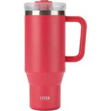 Tyeso 1200 ml Kırmızı Qq Sızdırmaz Pipetli Çift Duvarlı Vakumlu Termos