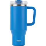 Tyeso 1200 ml Mavi Qq Sızdırmaz Pipetli Çift Duvarlı Vakumlu Termos