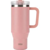 Tyeso 1200 ml Pembe Qq Sızdırmaz Pipetli Çift Duvarlı Vakumlu Termos