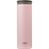 Tyeso 500 ml Pembe Flat Vakumlu Paslanmaz Çelik Taşıma Saplı Termos