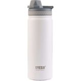 Tyeso 750 ml Beyaz Racket Vakumlu Paslanmaz Sızdırmaz Çift Duvarlı Termos