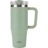 Tyeso 900 ml Açık Yeşil Qq Sızdırmaz Pipetli Çift Duvarlı Vakumlu Termos