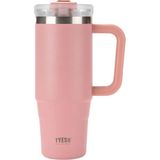 Tyeso 900 ml Pembe Qq Sızdırmaz Pipetli Çift Duvarlı Vakumlu Termos
