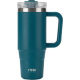 Tyeso 900 ml Petrol Qq Sızdırmaz Pipetli Çift Duvarlı Vakumlu Termos
