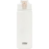 Tyeso Active Color Vakumlu Paslanmaz Çelik Gizli Pipetli 600 ml Beyaz Termos
