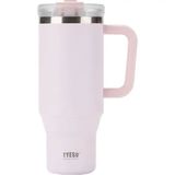 Tyeso Qq 1200 ML Açık Pembe Sızdırmaz Pipetli Çift Duvarlı Vakumlu Termos