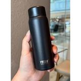 TYESO Termos Sıcak ve Soğuk İçecek Su Termosu, Paslanmaz Çelik, Hafif, İnce, Taşıması Kolay, Kahve Bardağı, 200ml (Ekru-Siyah)