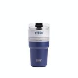 Tyeso TripleTask Termos Vakumlu Paslanmaz Çelik Pipetli 600ML (Mavi)