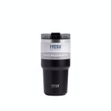Tyeso TripleTask Termos Vakumlu Paslanmaz Çelik Pipetli 600ML (Siyah)